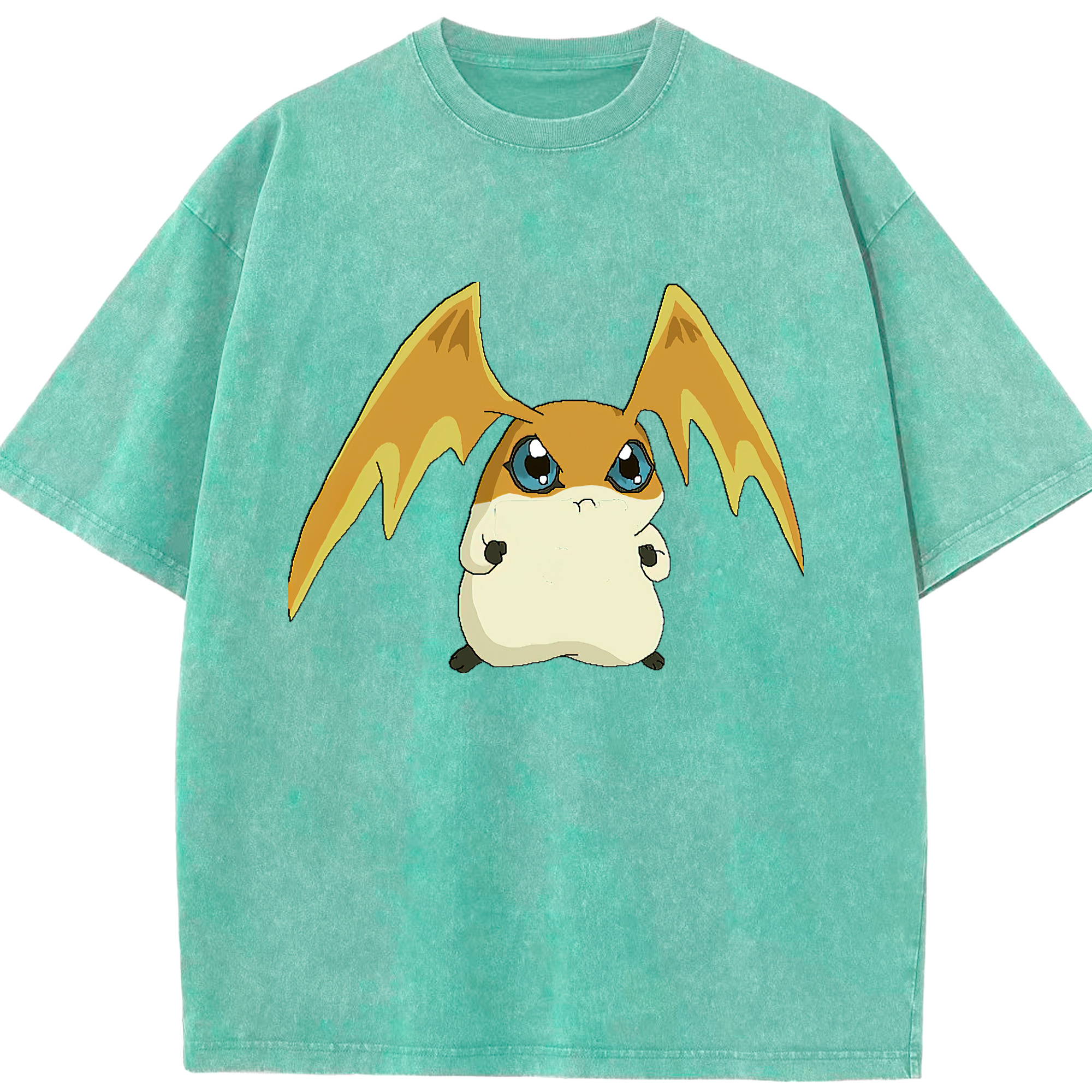 （画像用） Digimon デジタルモンスター/デジモン 綿100% ヴィンテージ風 半袖Tシャツ（フロントプリント）